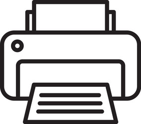 Printer icon template black color editable vector