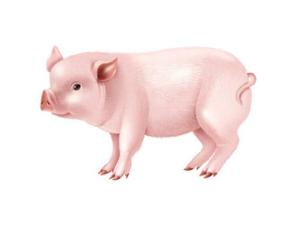 Pink farm pig Royalty Free Vector Image - VectorStock