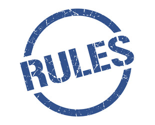 Rules sticker rules label Royalty Free Vector Image
