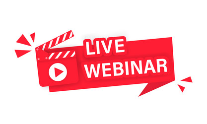 Live webinar banner online seminar course lesson vector