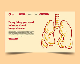 minimal with landing page web template vector image