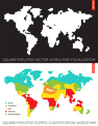 Flat world map infographic Royalty Free Vector Image
