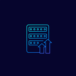upload to server linear icon vector image