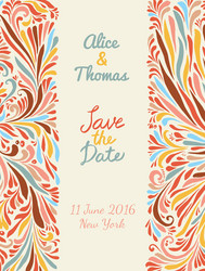 wedding invitation template vector