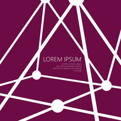 mesh polygonal background scope of lines and dots vector image
