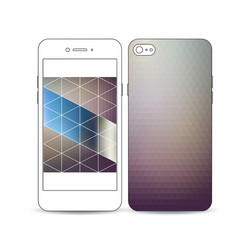 mobile smartphone with an example of the screen vector image