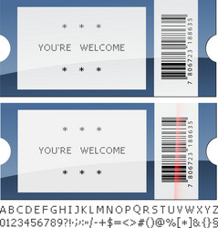Reflective Ticket Patterns vector image