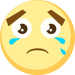 yellow emoji icon for app game ui or web design vector image