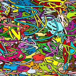abstract scribble background seamless pattern vector image