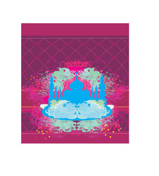 artistic pattern background with mosque vector image