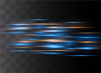 Blue horizontal glare vector