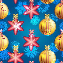 New year pattern with christmas ball sparkles vector