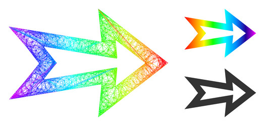 spectrum net mesh gradient arrow right icon vector image
