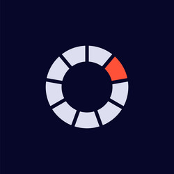 simple circular loading symbol with eight segments vector image