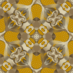Modern 3d floral greek seamless pattern Royalty Free Vector