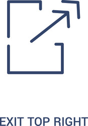exit top right concept 2 colored icon simple line vector image