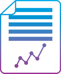 graph chart on paper icon image vector image
