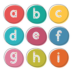 learn to write letters set 1 small type 2 vector image