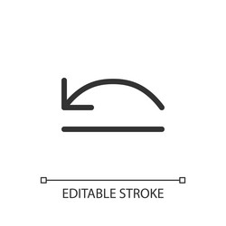 move backward pixel perfect linear ui icon vector image