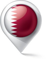 qatar flag on a white vector