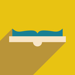 flat with shadow icon and mobile application open vector image