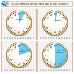 logical task how many flowing periods of time vector image