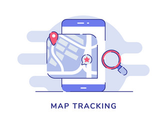 map tracking concept pointer location on display vector image