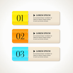 Modern option banners color numbered vector