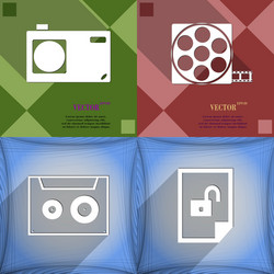 set of abstract backgrounds with different web vector image