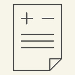 add or delete document thin line icon file vector image