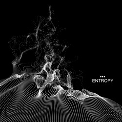 array with dynamic emitted particles water splash vector image