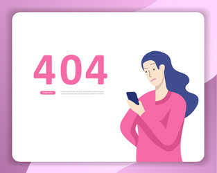 landing page templates error vector image