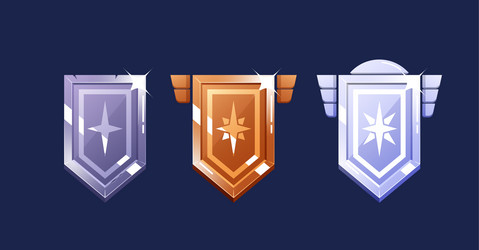 award achievement badges game level ui or gui vector