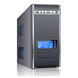 Computer Case with LCD Display vector image