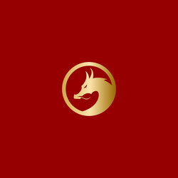 Dragon logo design vector