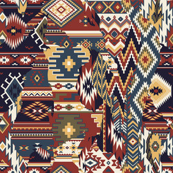 Native american traditional fabric patchwork Vector Image