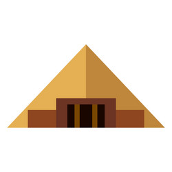 pyramid flat icon vector