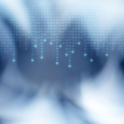 stream of binary code vector image