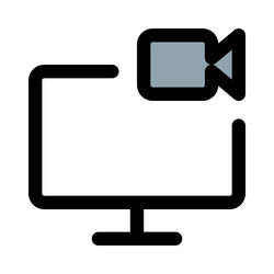 capturing and storing visual data on the monitor vector image