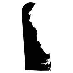 Delaware State Map Outline Vector Image