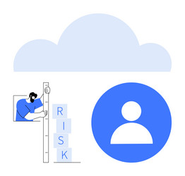 evaluating risk and security in cloud-based user vector image