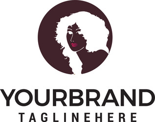 fashion girl logo design concept template Vector Image