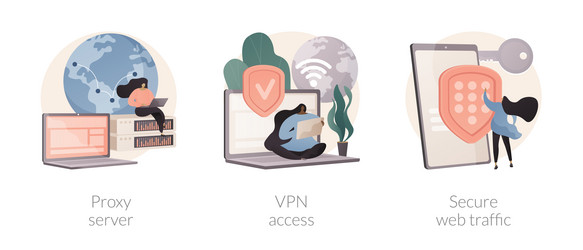internet security settings abstract concept vector image