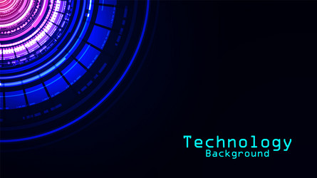 technology background with hi-tech digital data vector image