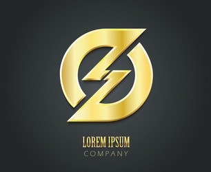 Round arrow business gold logo Royalty Free Vector Image