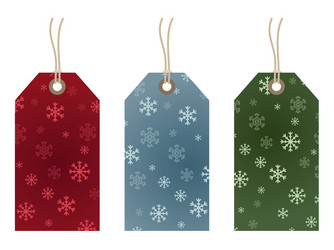 Snowflake Gift Tags Vector Image