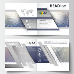 business templates for square design brochure vector