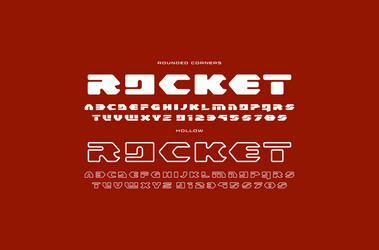 Futuristic Geometric Font Vector Image