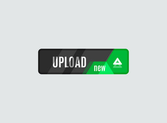 Upload button futuristic hi-tech ui design vector