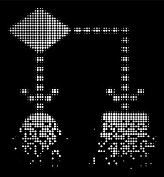 white dissipated dotted halftone algorithm scheme vector image